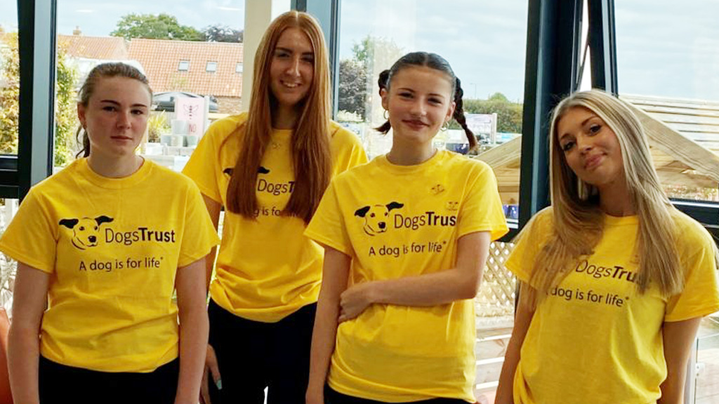 Business students fundraising 