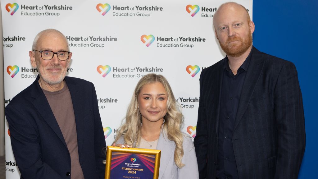 FE Award Winner with her certificate