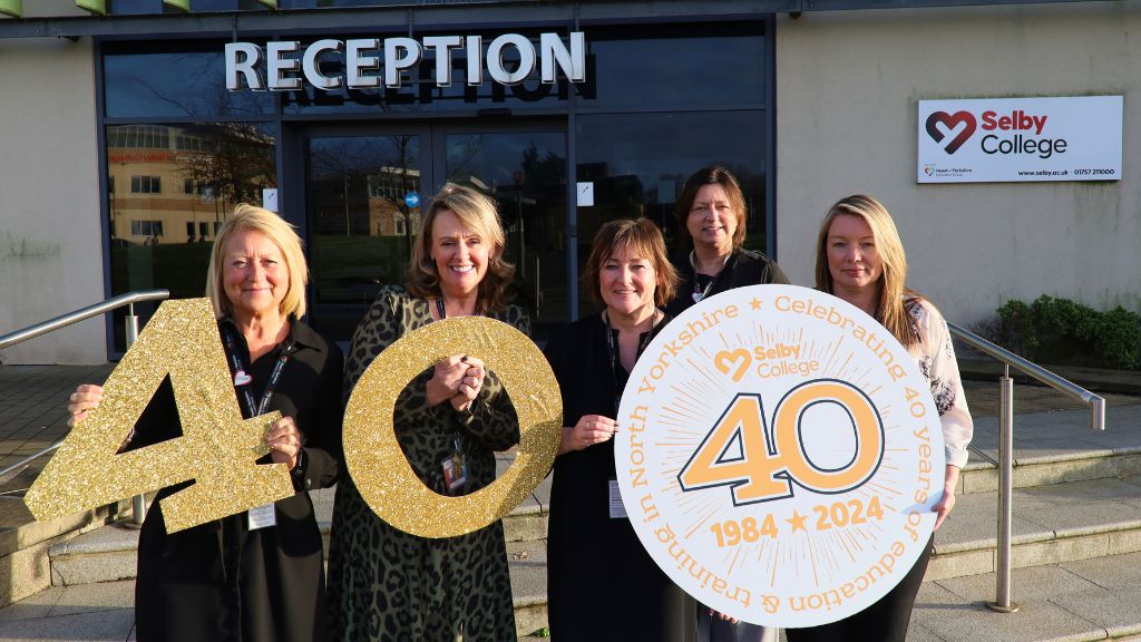 Executive team celebrating 40 years of Selby College 