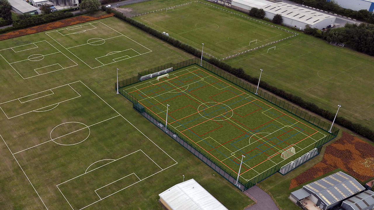 Post development visualisation of the 3g pitches at Selby College