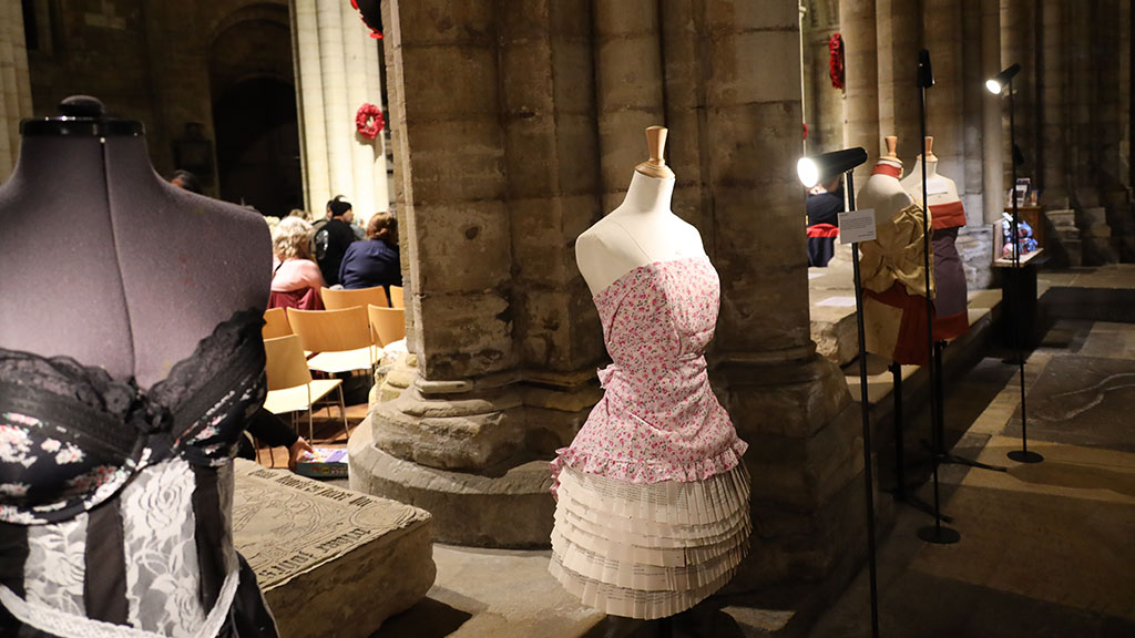 Selby Abbey with fashion show