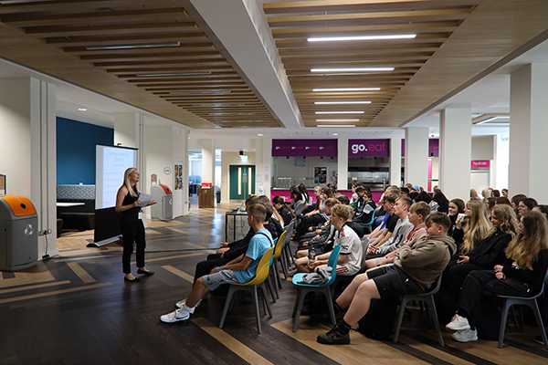 Students Receiving an introductory talk