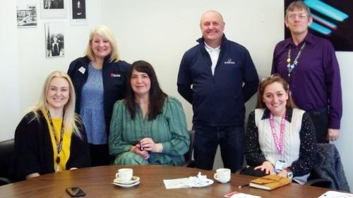 Staff at construction forum 