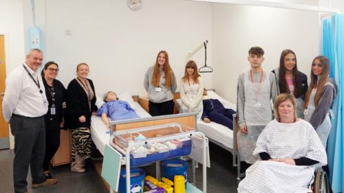 Students with healthcare facilities 