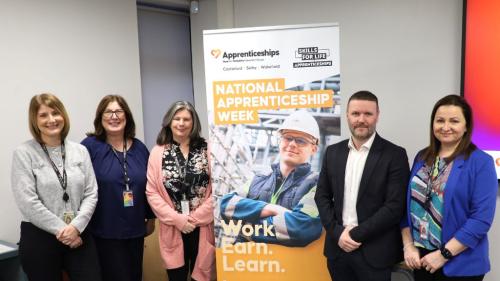 Staff celebrating National Apprenticeship Week 